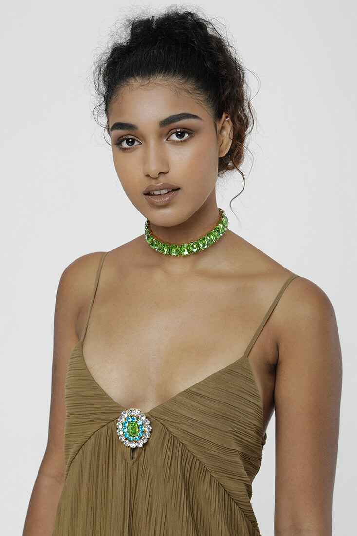 Collarino-Wanda-Peridot-Spilla-Indossati-LooLoo ©